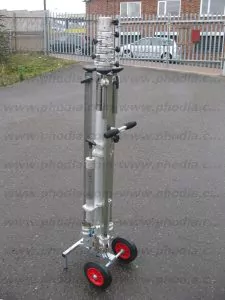 Pied d'un mât télescopique en aluminium
